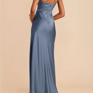 Birdy Grey French Blue Satin Bridesmaid Dress
